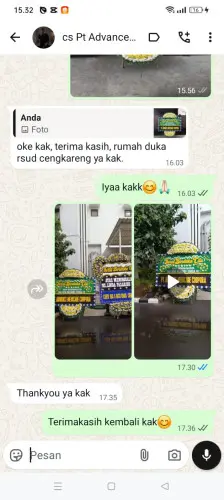Testimonial Papan Bunga Pernikahan kirisik