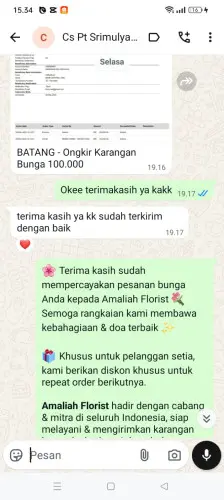 Testimonial Papan Bunga kirisik