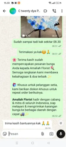 Testimonial Standing Flower kirisik