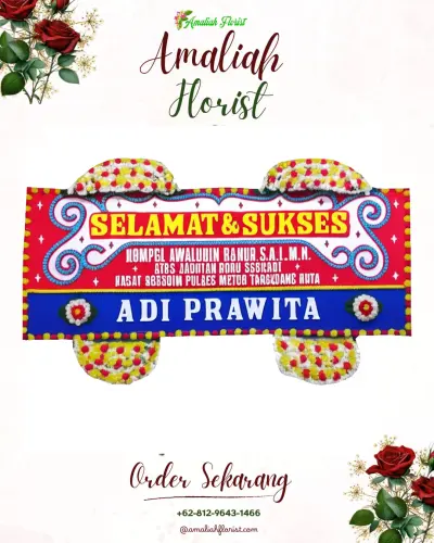 Karangan Bunga Ucapan Selamat kirisik